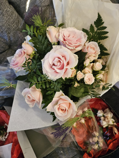 Blushing Beauty - A timeless bouquet in delicate blush pink tones, perfect for sending love and affection.