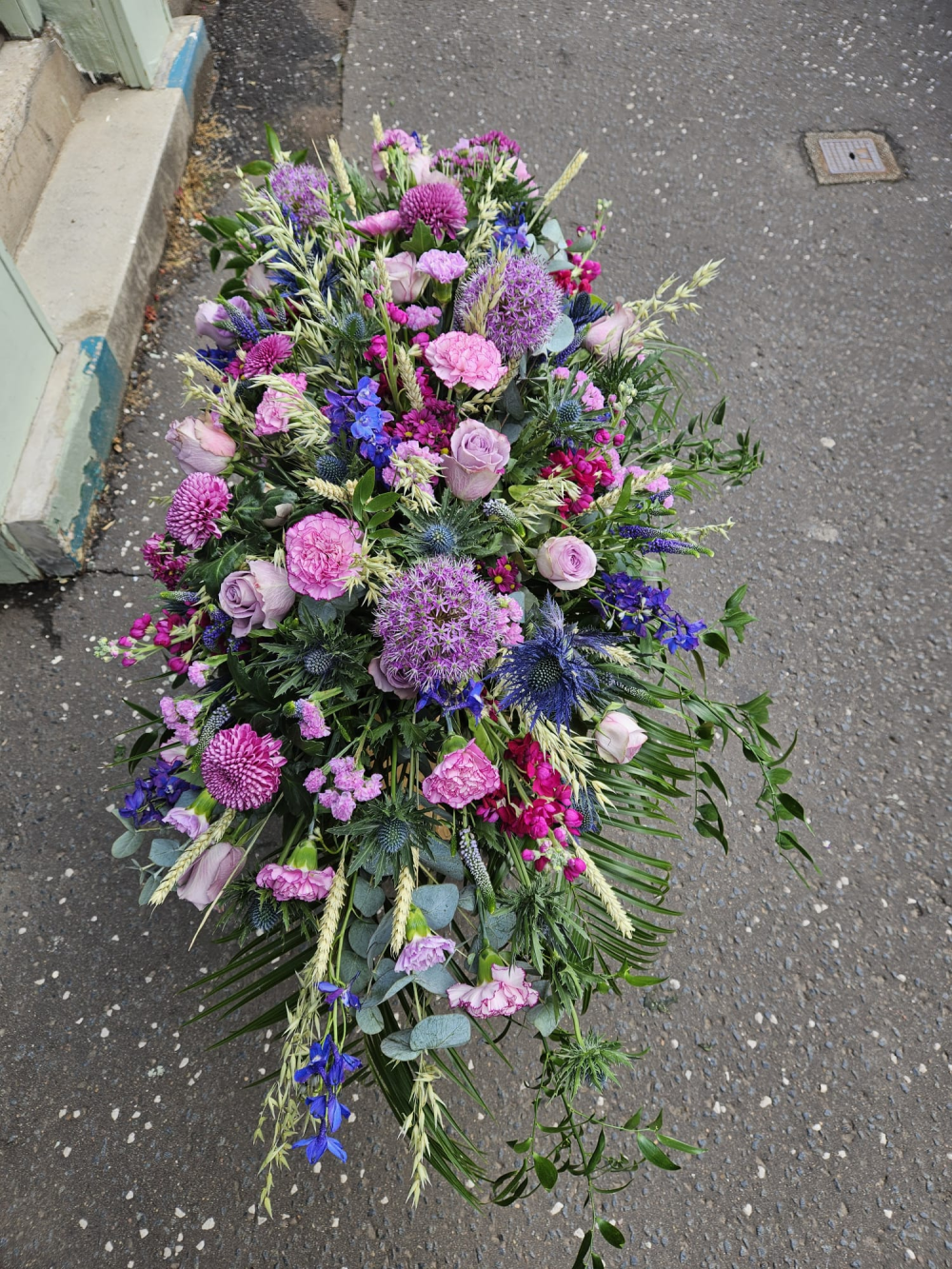 Purple Meadow Casket Spray Product Image